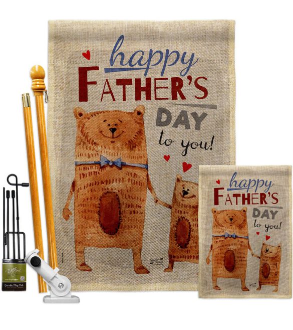 Daddy Bear - Father's Day Summer Vertical Impressions Decorative Flags HG137479 Made In USA - Image 16