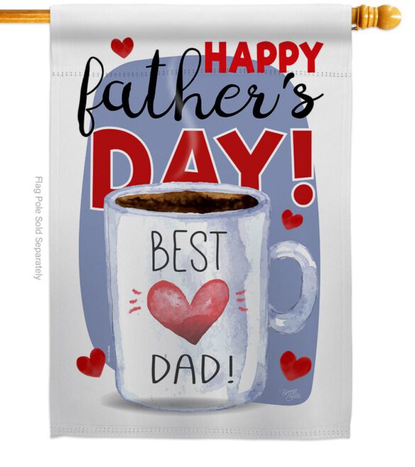 Happy Best Dad Day - Father's Day Summer Vertical Impressions Decorative Flags HG115135 Made In USA - Image 2
