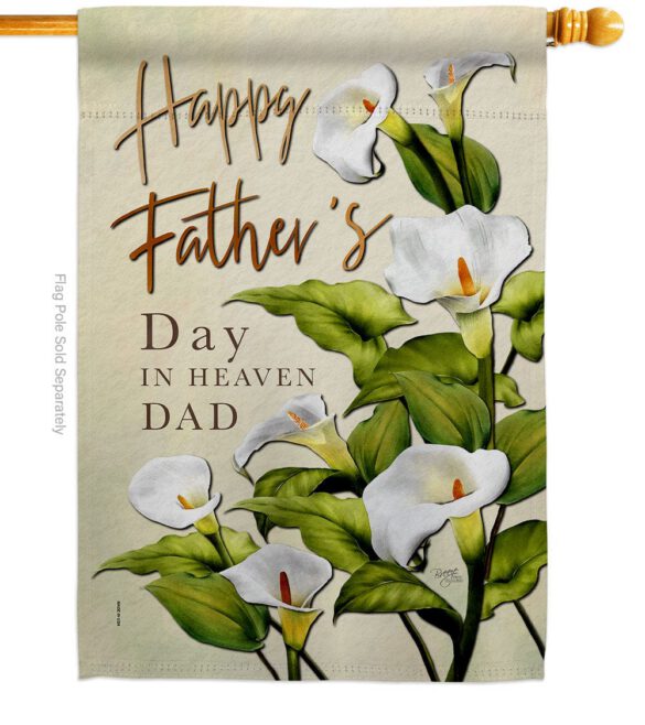 Father's Day In Heaven - Father's Day Summer Vertical Impressions Decorative Flags HG115241 Made In USA - Image 2