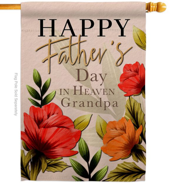 Heavenly Father & Grandpa - Father's Day Summer Vertical Impressions Decorative Flags HG115245 Made In USA - Image 2