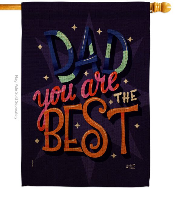Dad Are Best - Father's Day Summer Vertical Impressions Decorative Flags HG137183 Made In USA - Image 2
