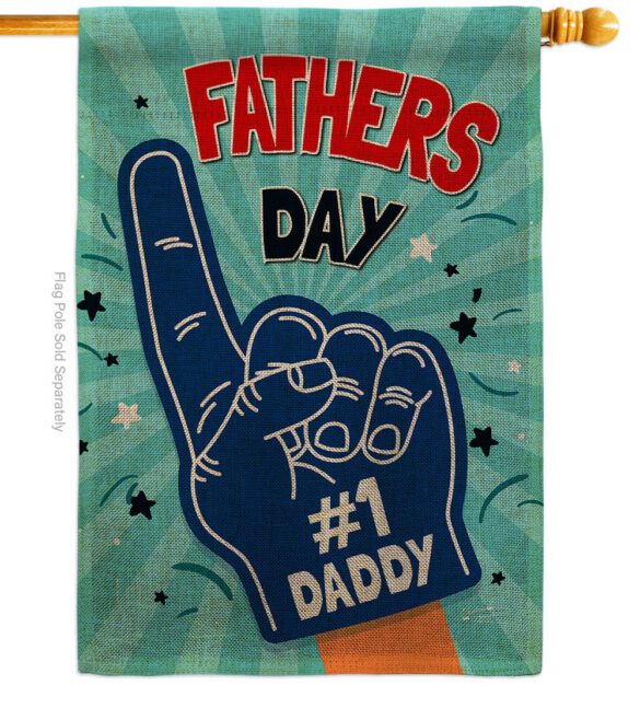 #1 Daddy - Father's Day Summer Vertical Impressions Decorative Flags HG137350 Made In USA - Image 13