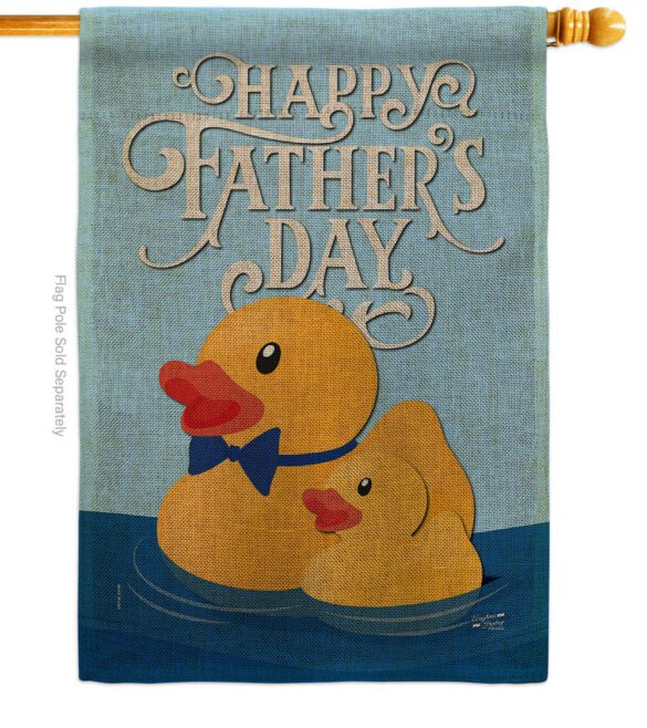 Daddy Yellow Duckie - Father's Day Summer Vertical Impressions Decorative Flags HG137352 Made In USA - Image 12