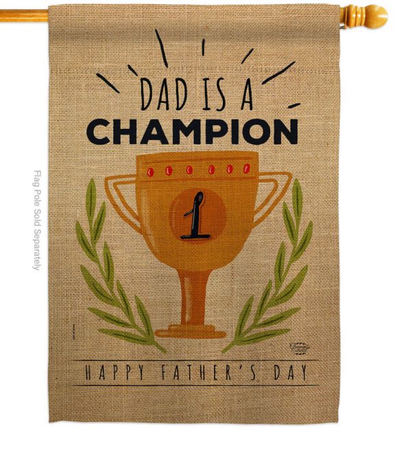 Dad Is Champion - Father's Day Summer Vertical Impressions Decorative Flags HG192389 Made In USA - Image 2