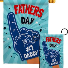 #1 Daddy - Father's Day Summer Vertical Impressions Decorative Flags HG137350 Made In USA