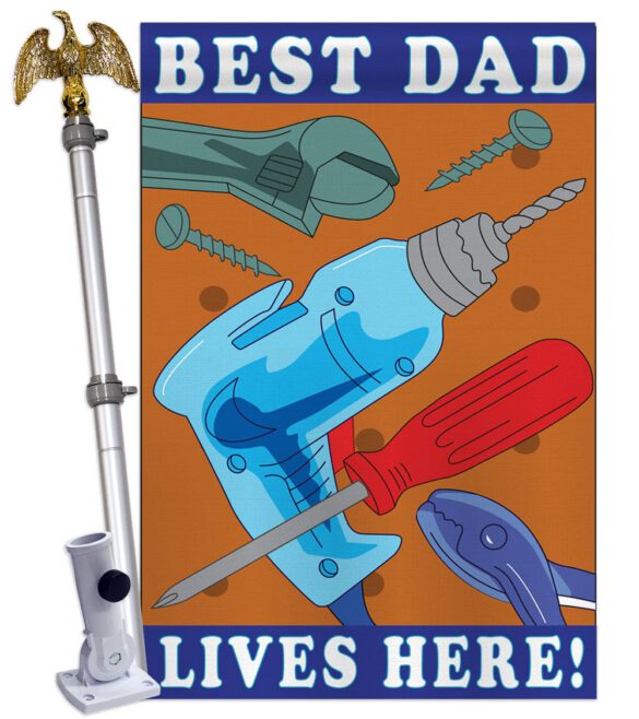 Best Dad - Father's Day Summer Vertical Applique Decorative Flags HG115057 - Image 9