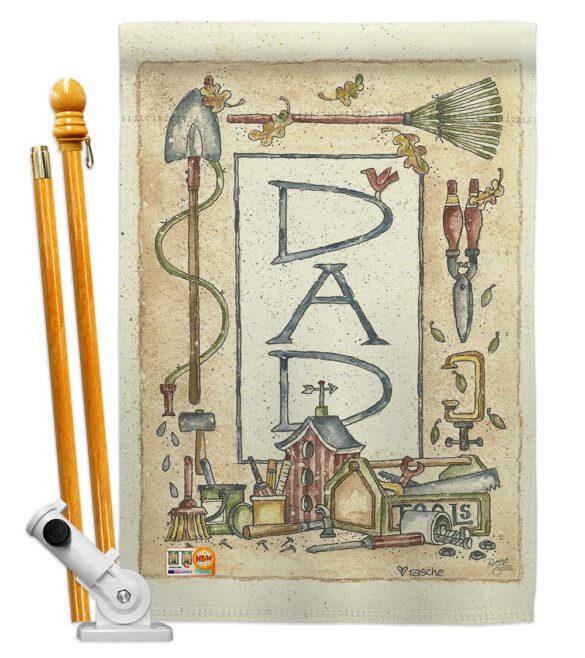 Dad Border - Father's Day Summer Vertical Impressions Decorative Flags HG115083 Made In USA - Image 5