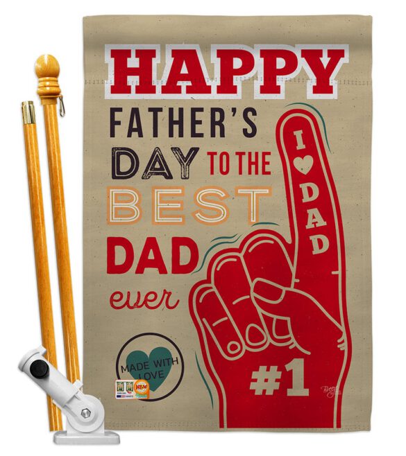Best Dad Ever - Father's Day Summer Vertical Impressions Decorative Flags HG115134 Made In USA - Image 5