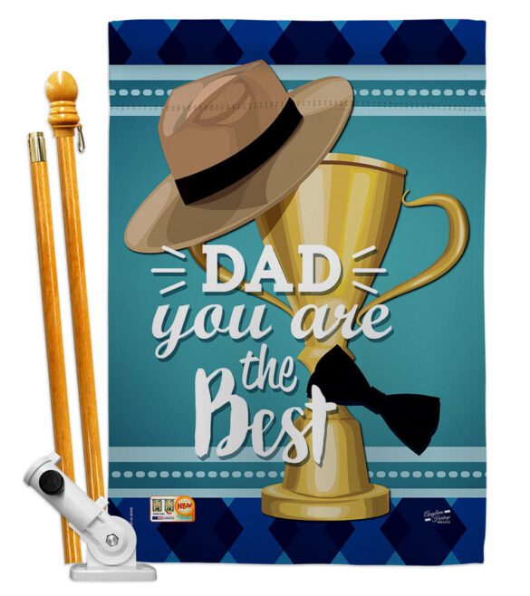 Dad You are the Best - Father's Day Summer Vertical Impressions Decorative Flags HG137048 Made In USA - Image 5