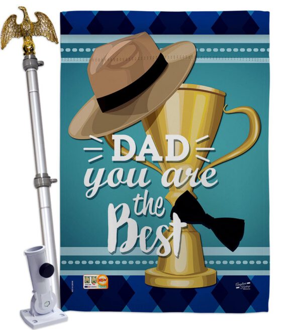 Dad You are the Best - Father's Day Summer Vertical Impressions Decorative Flags HG137048 Made In USA - Image 13
