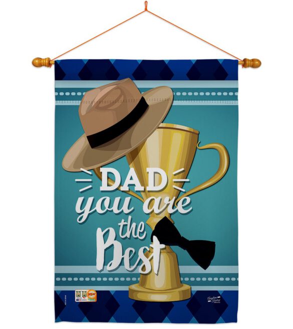 Dad You are the Best - Father's Day Summer Vertical Impressions Decorative Flags HG137048 Made In USA - Image 14