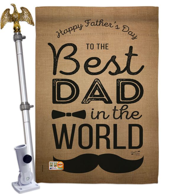 Best Dad in the World - Father's Day Summer Vertical Impressions Decorative Flags HG137049 Made In USA - Image 13