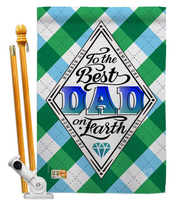 Best Dad on Earth - Father's Day Summer Vertical Impressions Decorative Flags HG137059 Made In USA - Image 5