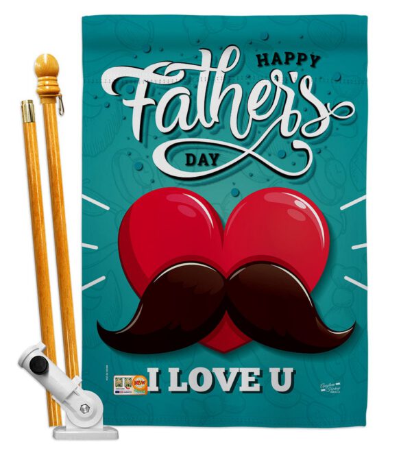 Dad Mustache - Father's Day Summer Vertical Impressions Decorative Flags HG137153 Made In USA - Image 5