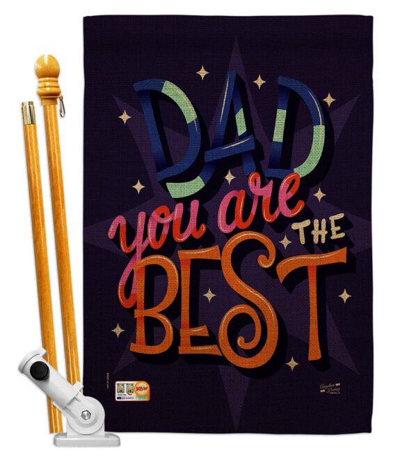 Dad Are Best - Father's Day Summer Vertical Impressions Decorative Flags HG137183 Made In USA - Image 5