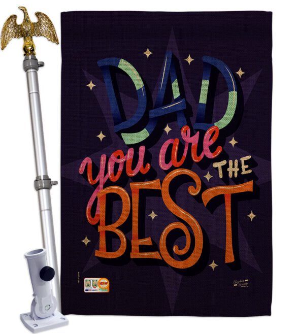 Dad Are Best - Father's Day Summer Vertical Impressions Decorative Flags HG137183 Made In USA - Image 9
