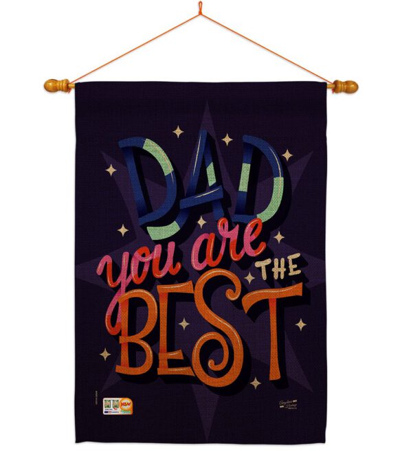 Dad Are Best - Father's Day Summer Vertical Impressions Decorative Flags HG137183 Made In USA - Image 10