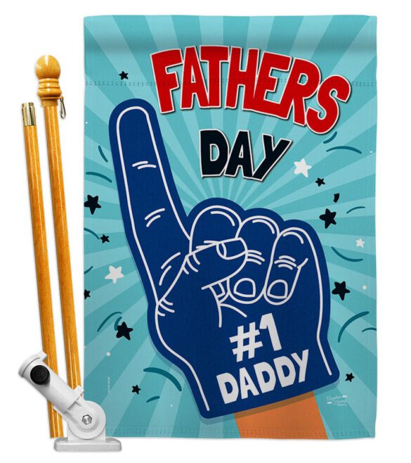 #1 Daddy - Father's Day Summer Vertical Impressions Decorative Flags HG137350 Made In USA - Image 6
