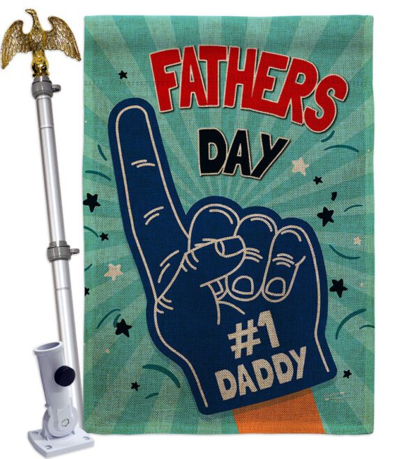 #1 Daddy - Father's Day Summer Vertical Impressions Decorative Flags HG137350 Made In USA - Image 20