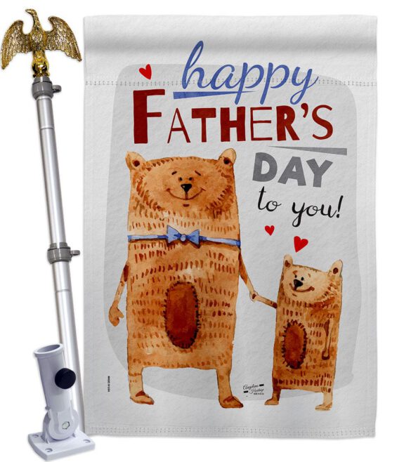 Daddy Bear - Father's Day Summer Vertical Impressions Decorative Flags HG137479 Made In USA - Image 9