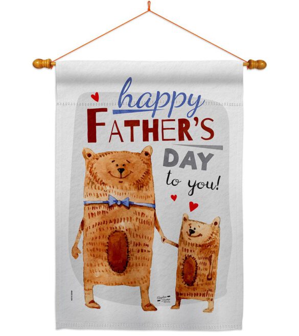 Daddy Bear - Father's Day Summer Vertical Impressions Decorative Flags HG137479 Made In USA - Image 10