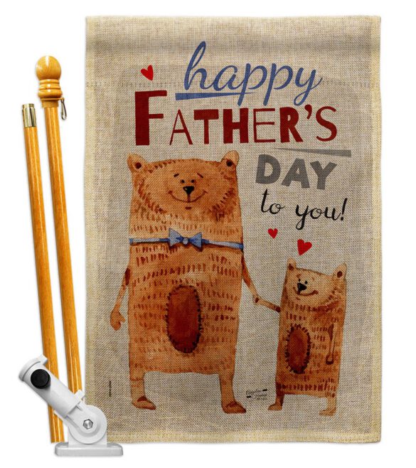 Daddy Bear - Father's Day Summer Vertical Impressions Decorative Flags HG137479 Made In USA - Image 15