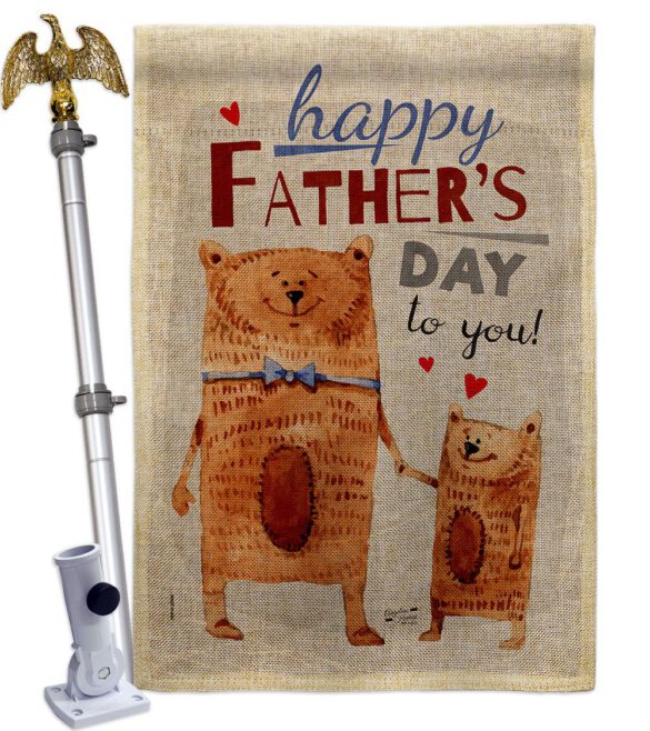 Daddy Bear - Father's Day Summer Vertical Impressions Decorative Flags HG137479 Made In USA - Image 19