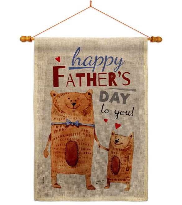 Daddy Bear - Father's Day Summer Vertical Impressions Decorative Flags HG137479 Made In USA - Image 20
