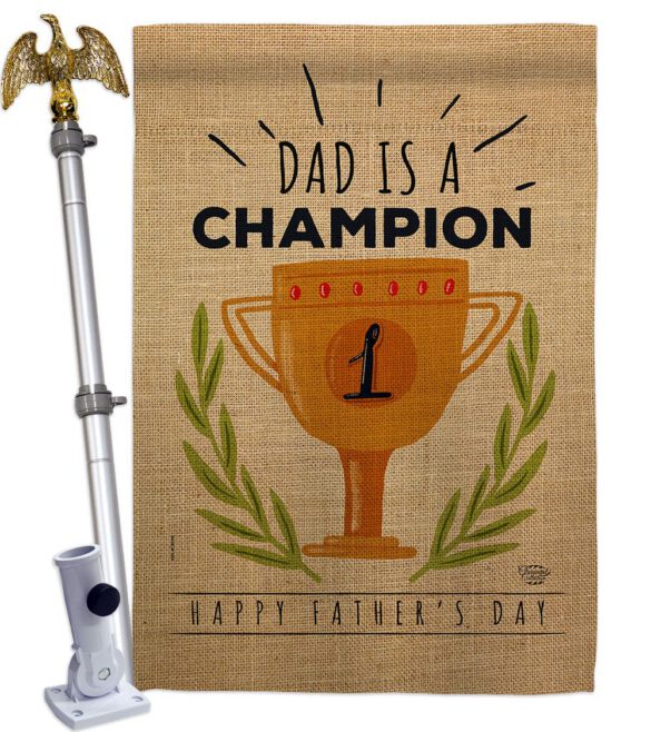 Dad Is Champion - Father's Day Summer Vertical Impressions Decorative Flags HG192389 Made In USA - Image 9