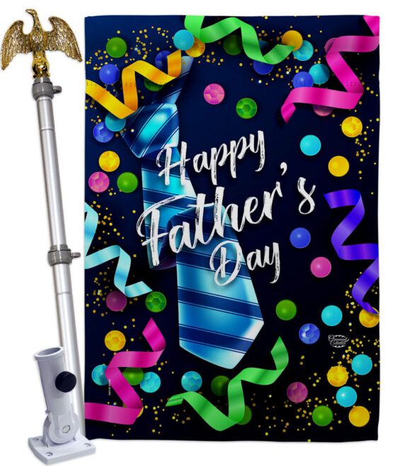 Best Tie Father - Father's Day Summer Vertical Impressions Decorative Flags HG192569 Made In USA - Image 9