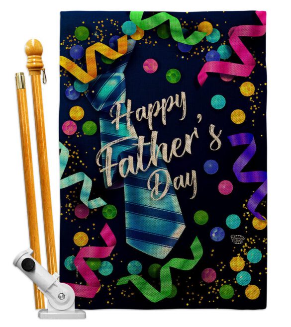 Best Tie Father - Father's Day Summer Vertical Impressions Decorative Flags HG192569 Made In USA - Image 15