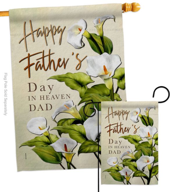 Father's Day In Heaven - Father's Day Summer Vertical Impressions Decorative Flags HG115241 Made In USA - Image 3