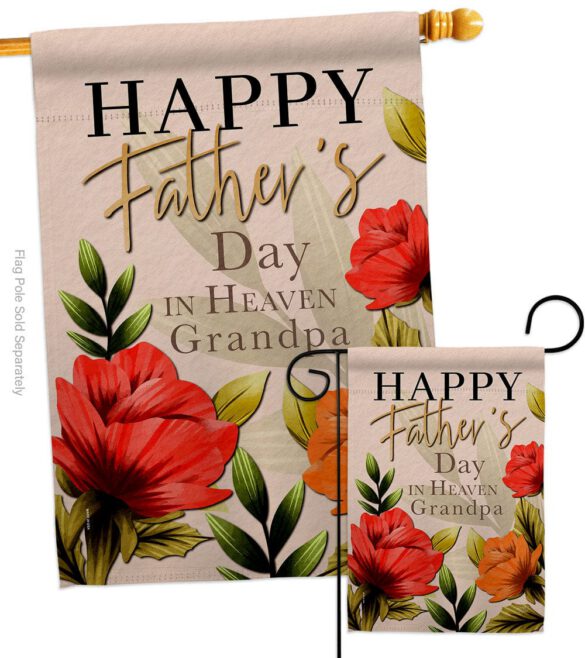 Heavenly Father & Grandpa - Father's Day Summer Vertical Impressions Decorative Flags HG115245 Made In USA - Image 3