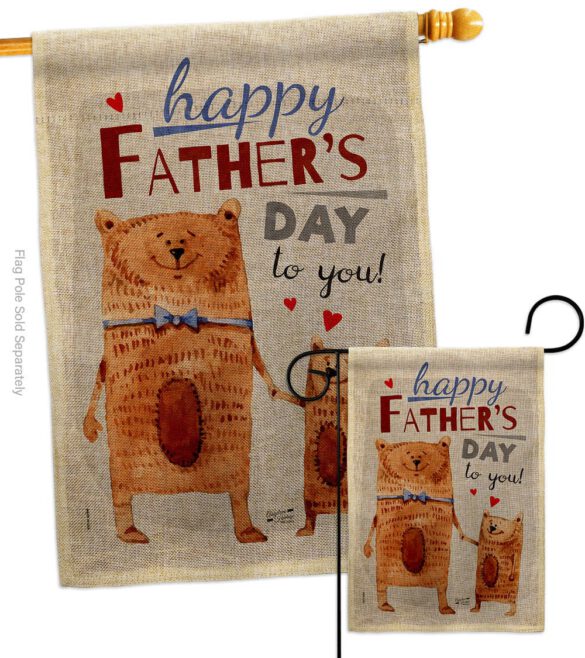 Daddy Bear - Father's Day Summer Vertical Impressions Decorative Flags HG137479 Made In USA - Image 13
