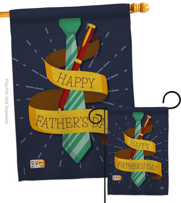 Happy Smartest Dad - Father's Day Summer Vertical Impressions Decorative Flags HG192064 Made In USA - Image 3
