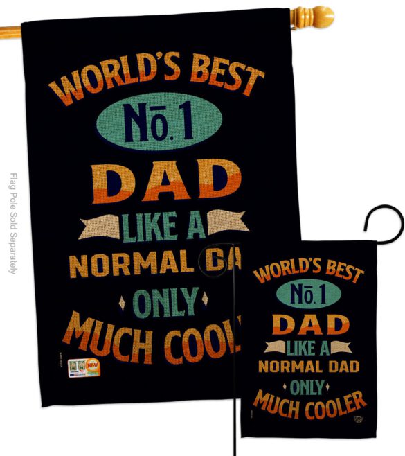 Cooler Dad - Father's Day Summer Vertical Impressions Decorative Flags HG192187 Made In USA - Image 3