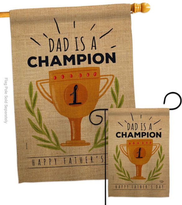 Dad Is Champion - Father's Day Summer Vertical Impressions Decorative Flags HG192389 Made In USA - Image 3