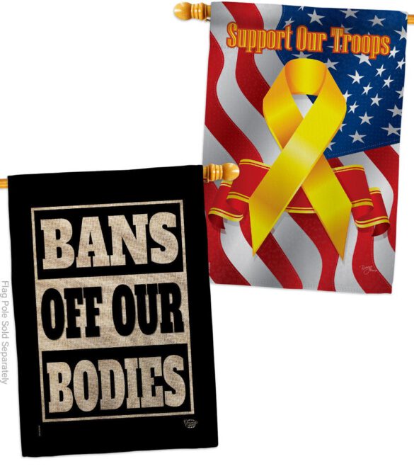 Bans Off Our Bodies - Support Inspirational Horizontal Impressions Decorative Flags HG190160 Made In USA - Image 36