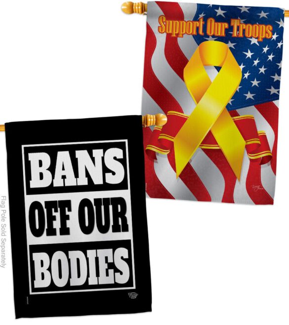 Bans Off Our Bodies - Support Inspirational Horizontal Impressions Decorative Flags HG190160 Made In USA - Image 15