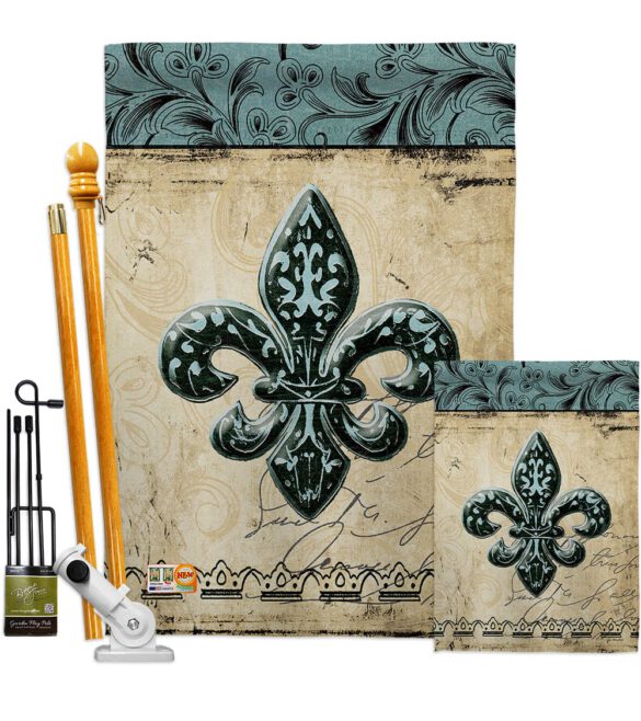 Flower De Luce - Fleur De Lys Interests Vertical Impressions Decorative Flags HG118003 Made In USA - Image 6