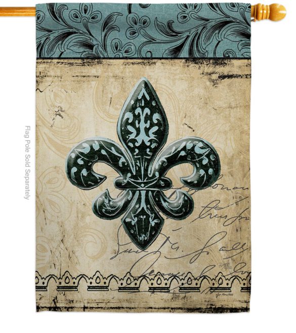 Flower De Luce - Fleur De Lys Interests Vertical Impressions Decorative Flags HG118003 Made In USA - Image 2