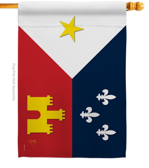 Acadiana - Fleur De Lys Interests Vertical Impressions Decorative Flags HG118008 Made In USA - Image 3