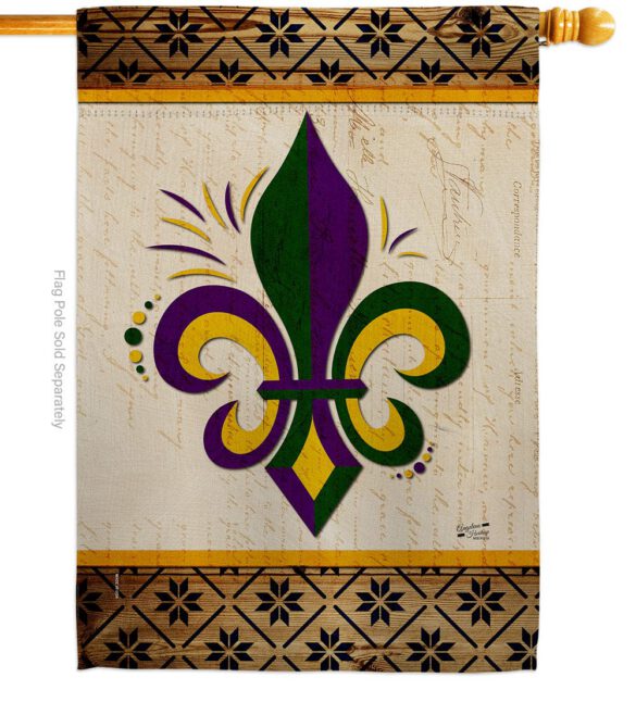 Fleur De Lys - Fleur De Lys Interests Vertical Impressions Decorative Flags HG137426 Made In USA - Image 2