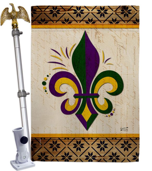 Fleur De Lys - Fleur De Lys Interests Vertical Impressions Decorative Flags HG137426 Made In USA - Image 9
