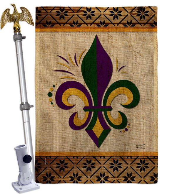 Fleur De Lys - Fleur De Lys Interests Vertical Impressions Decorative Flags HG137426 Made In USA - Image 19