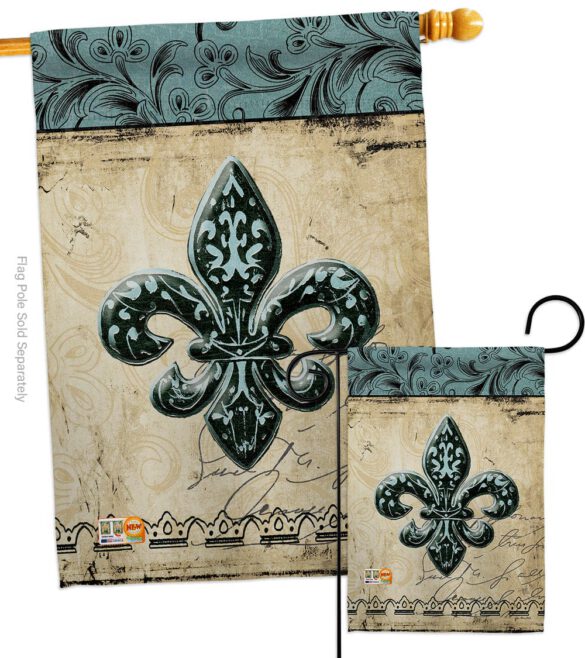 Flower De Luce - Fleur De Lys Interests Vertical Impressions Decorative Flags HG118003 Made In USA - Image 3