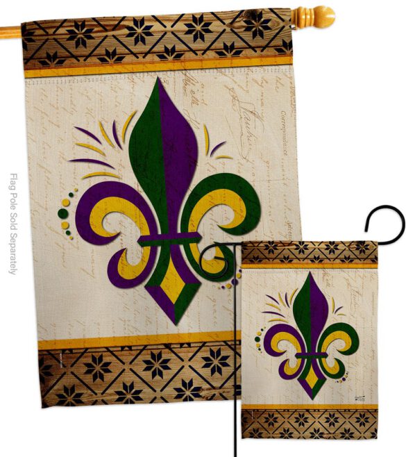Fleur De Lys - Fleur De Lys Interests Vertical Impressions Decorative Flags HG137426 Made In USA - Image 3