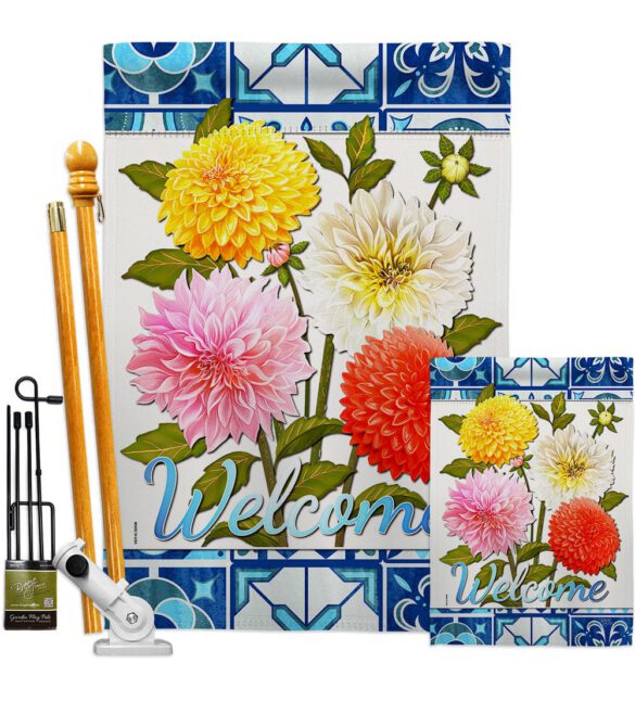 Dahlia Bouquet - Floral Spring Vertical Impressions Decorative Flags HG104107 Made In USA - Image 6