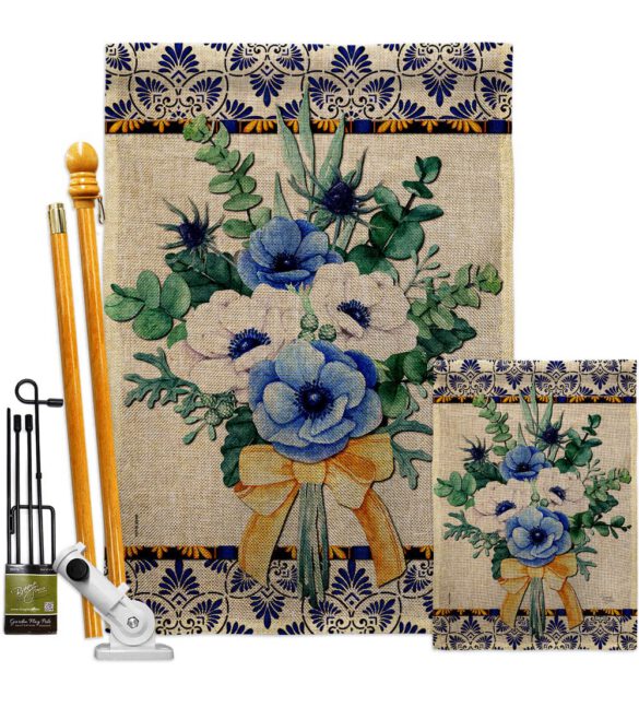 Baby Blue Bouquet - Floral Spring Vertical Impressions Decorative Flags HG104116 Made In USA - Image 17