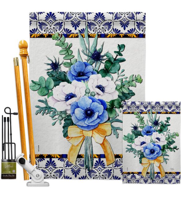 Baby Blue Bouquet - Floral Spring Vertical Impressions Decorative Flags HG104116 Made In USA - Image 7